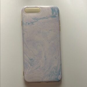 Marble Design Phone Case - White and Blue — iPhone 7/8 Plus